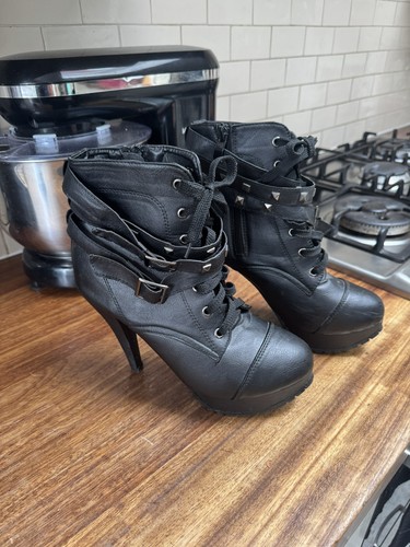 Women ankle black faux - women's,