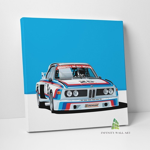 Blue bmw canvas art - blue,