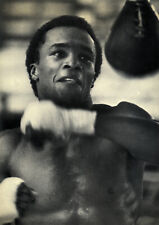 Sugar Ray Leonard With Speed Bag Boxing BW POSTER
