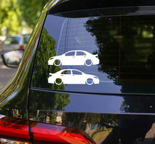 2x Lowered Car Decal Stickers