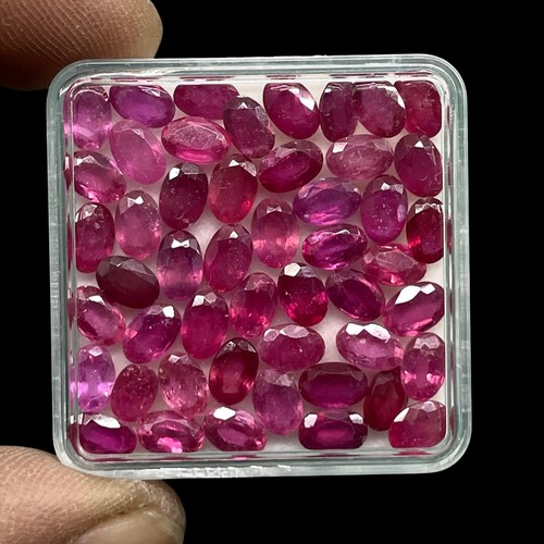 Pcs natural ruby 6x4mm - 12,