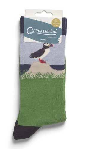 Quintessential puffin socks - puffin,