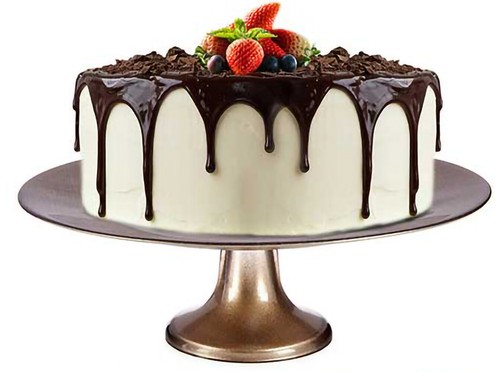 33cm large glass single tier - 33cm, single-tier