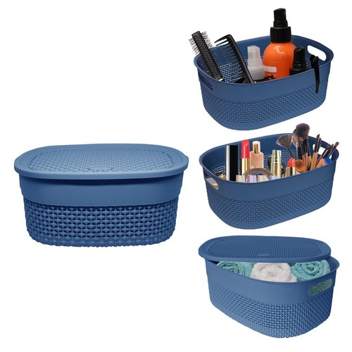 Blue storage basket - basket, with