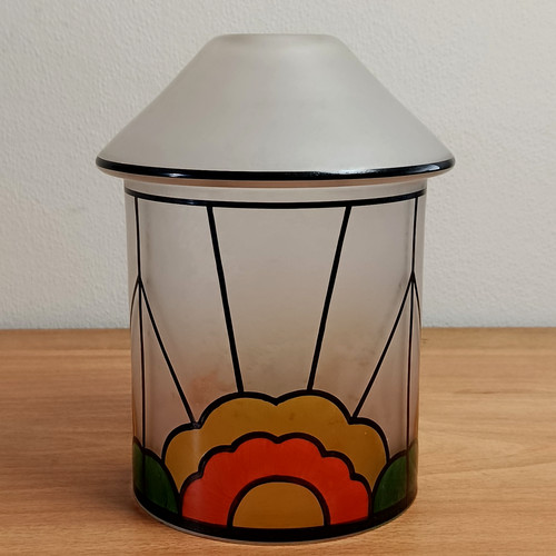 Antique art deco painted - antique, glass