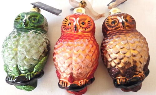 Three glass owl - three, owl,