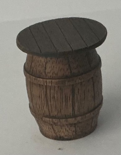 Dolls house barrel table - house,