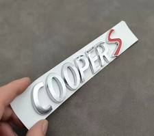 Silver Chrome COOPER S Letters Emblem Rear Boot Trunk Badge For Mini