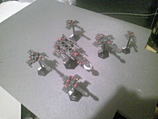 6 Spaceships Talliscian Kallistra metal Dreadnought Cruisers etc painted