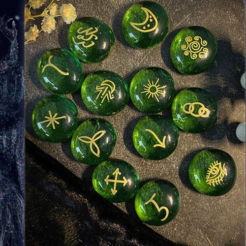 Green aventurine witches rune - aventurine,