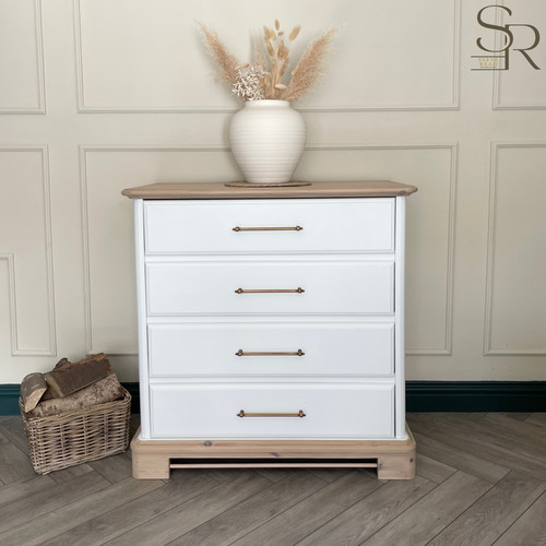 White chest drawers solid - of,