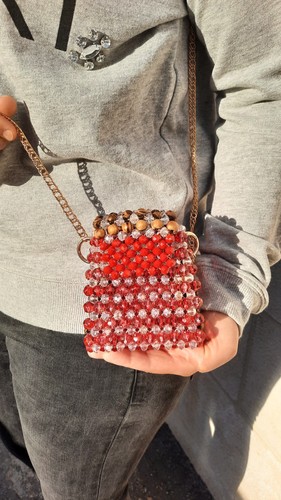 Handmade red and white crystal - handmade,