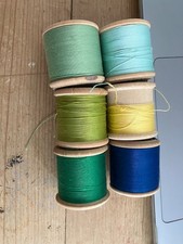 Vintage Dewhursts Sylko Wooden Reels. Mixed ages, colours, amounts of thread