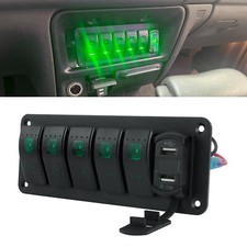 5 Gang 12V/24V Green LED Light