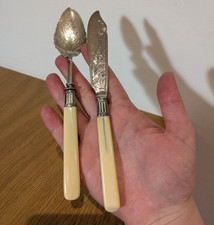 Antique Silver Plate Bone