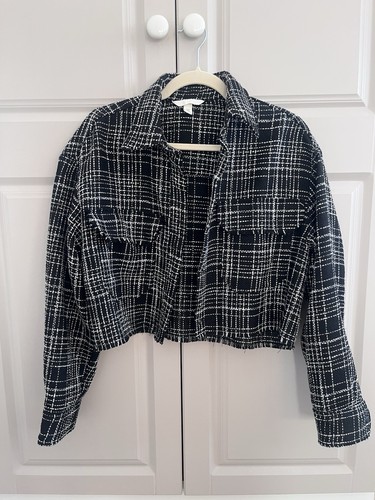 Nwot black and white tweed - and,