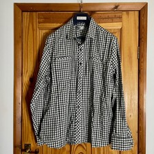 Jeff Banks Long Sleeve Black/White/Grey Check Shirt 2XL Chest Pockets BNWOT ✅