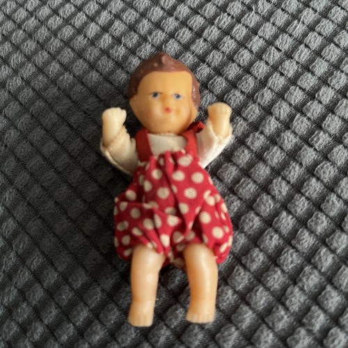 Vintage dolls house baby doll - house,