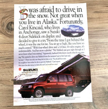 SUZUKI SIDEKICK  - FRAMEABLE ART ORIGINAL USA AMERICAN CAR PRESS ADVERT