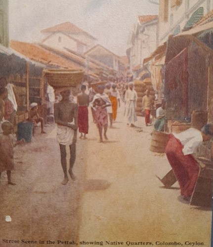 Ceylon vintage postcard pettah - vintage,