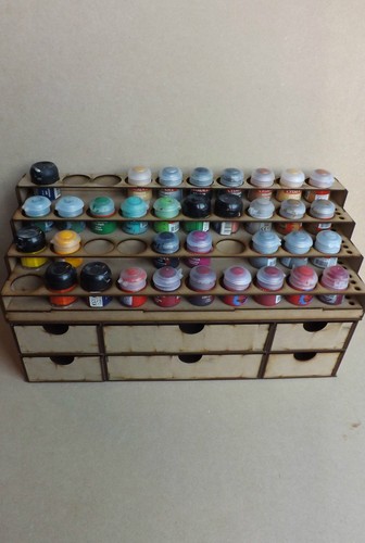 Paint stand pots - paint, rack