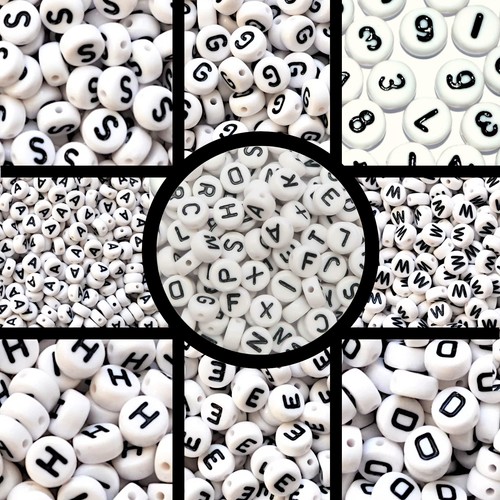 100 alphabet beads - alphabet,