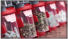 QuestSystem Modular Organiser Bin  Q2 - Pack of 10 – Stackable Storage Box 