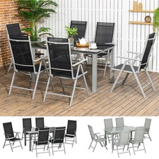 7pc Outdoor Dining Table and 6