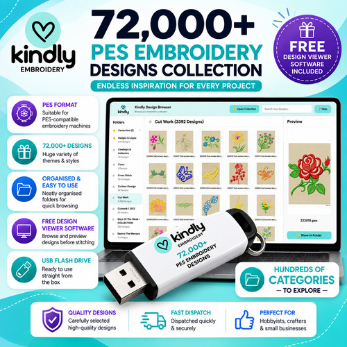 000 embroidery designs usb - embroidery,