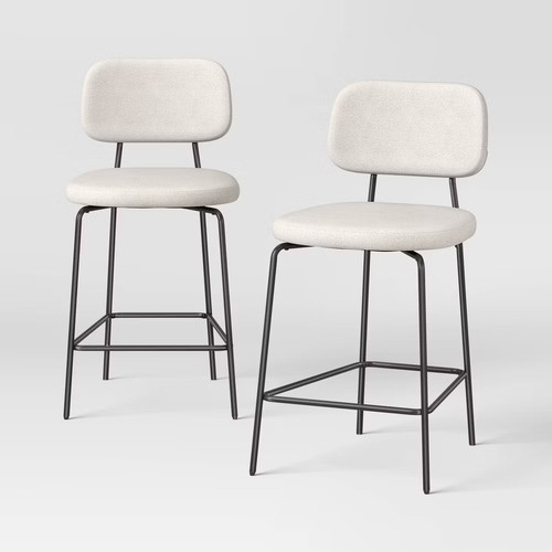 2pc upholstered with metal - 2pc,