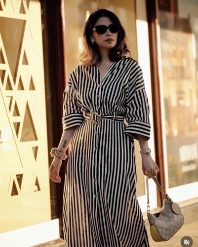 Zara women striped linen - women's,