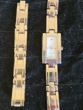 Beautiful silver Via Lucia 181 Ladies Watch & Bracelet Set Excellent Condition