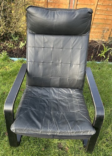 Ikea poang black - poang, leather