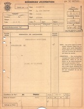 1957 RACLET INVOICE - MAISON DELHOMME A VICHY ALLIER