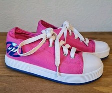 Heelys UK Size 1 Pink Canvas Shoe Double Wheels 