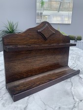 Antique Oak Pipe Rack Pipe Stand wall mountable desk collectible ￼ 