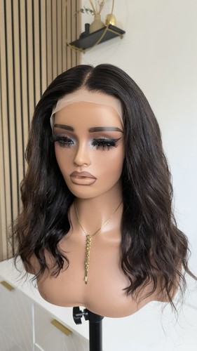 Human hair wig natural colour - human,