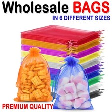 50-500Pcs Organza Gift Bags Wedding Party Favour Xmas Jewellery Candy Pouches