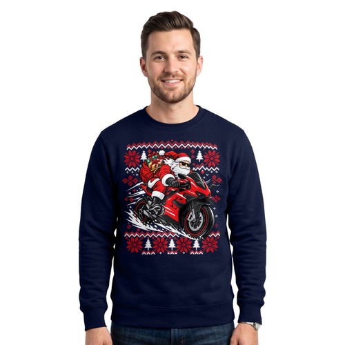 Santa motorbike christmas - motorbike,