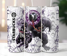 Venom Starbucks Style Thermal Travel Mug Tumbler Brand New Gift Box Straw