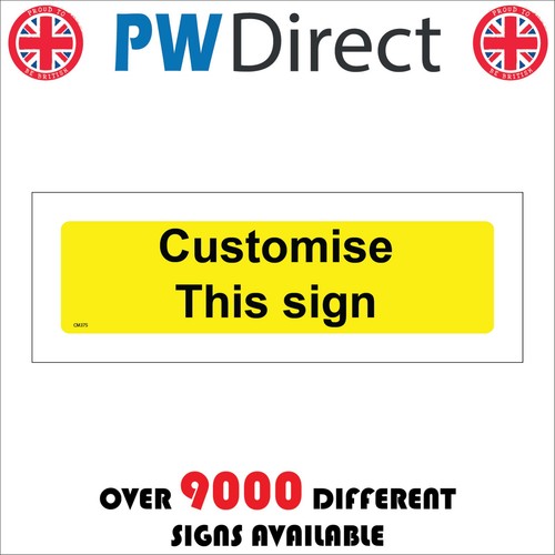 Sign customize yellow black - sign,