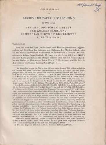 Ein theologischer papyrus der - ein,