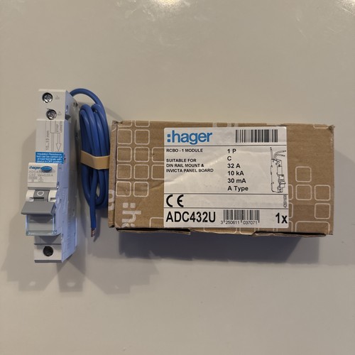 Hager rcbo amp 30ma type - 32,