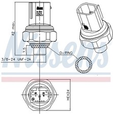 PRESSURE SWITCH AIR CONDITIONING FITS: BMW X5 SAV XDRIVE 30 D/XDRIVE 40 D/XDR