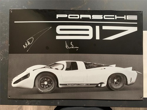 Porsche museum x60 enamel - porsche, 16"x60"