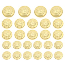 20Pcs Gold Colour Buttons Military Buttons Universal for Coat Decoration