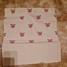 M&S Percy Pig Shopping Bag Reusable Large Tote FABRIC JUTE Pink Dual Handles
