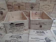 French Wine Box Crate. 6 or 12 bottle. Wooden Genuine Storage Planter Hamper.