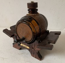 Spanish Rdo Salou Whiskey Or Brandy Barrel Mini Keg Tap With Stand, No Glasses