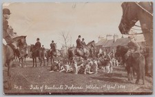 Meet of The Duke of Buccleuch's Foxhounds at Yetholm RP Postcard
